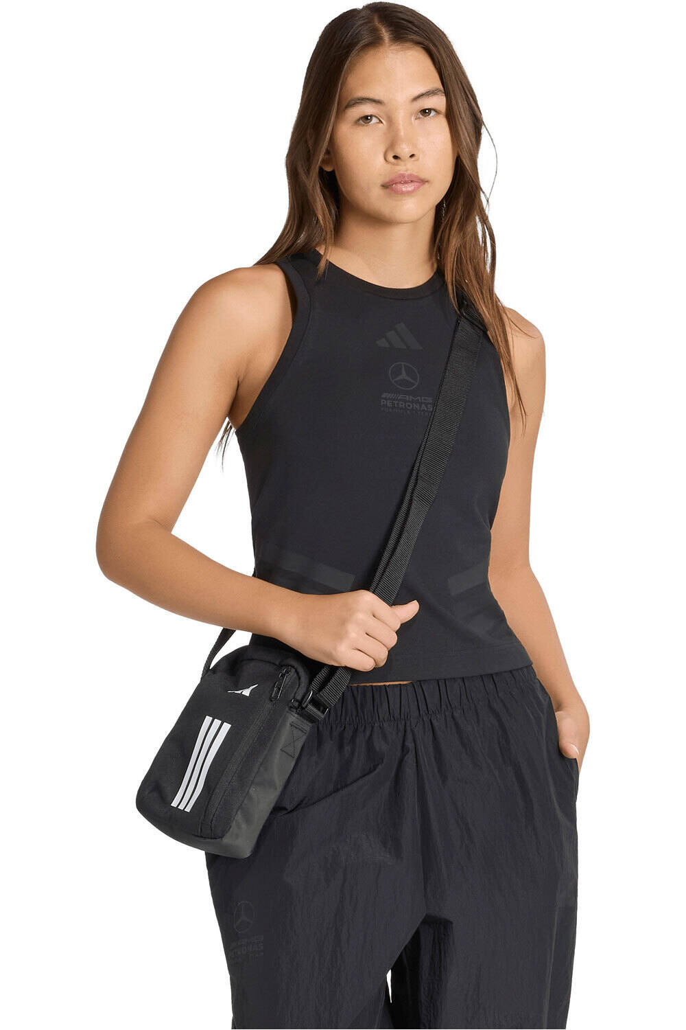 adidas camiseta tirantes mujer MERCEDES - AMG PETRONAS FORMULA 1 TEAM NIGHT vista detalle
