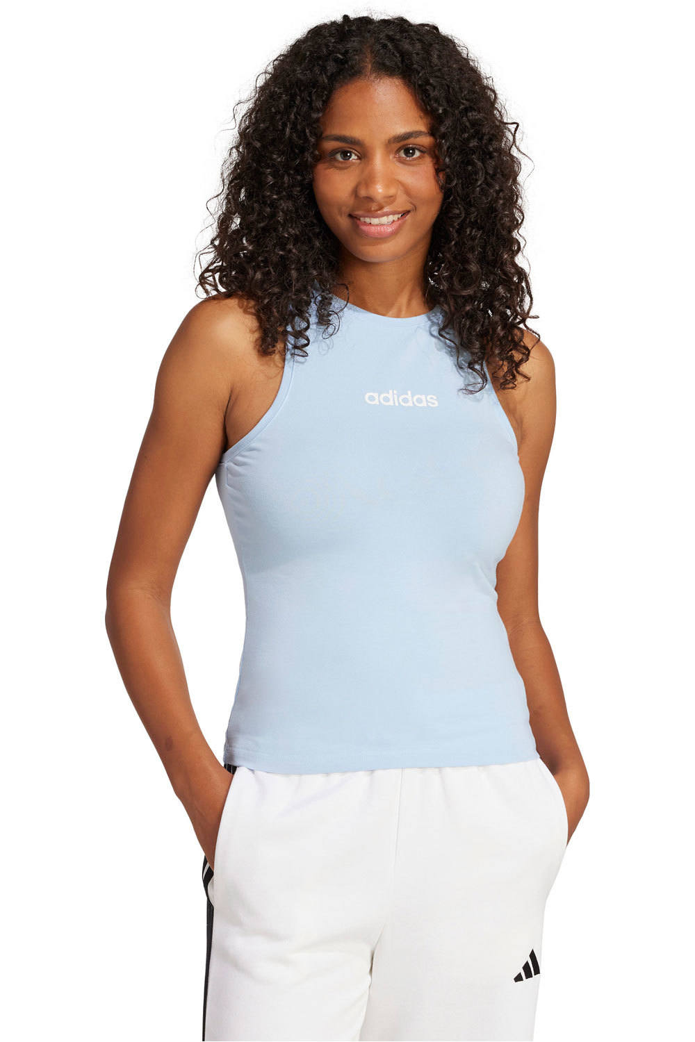 adidas camiseta tirantes mujer W LIN SJ TK vista frontal