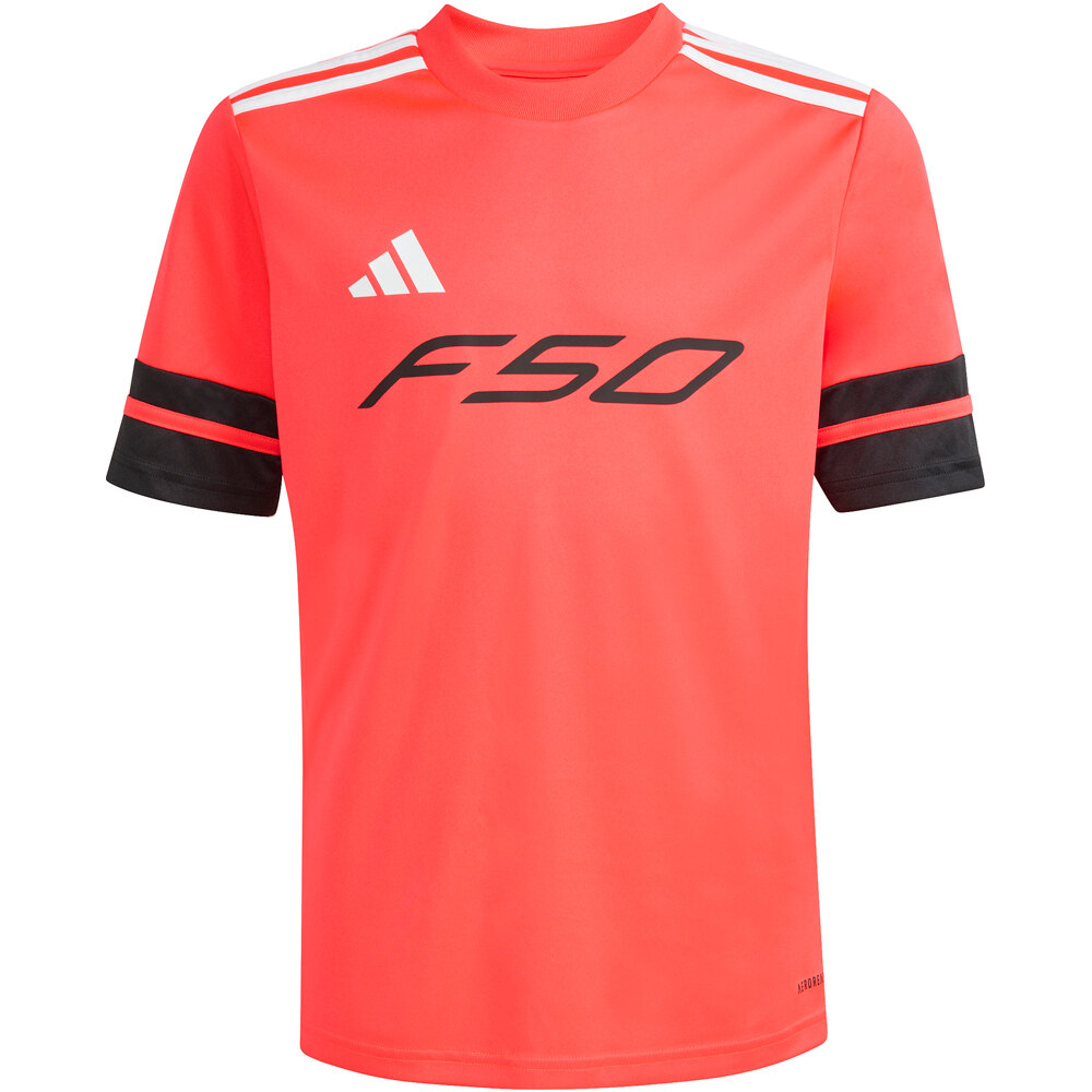 adidas camisetas entrenamiento futbol manga corta niño F50 vista frontal