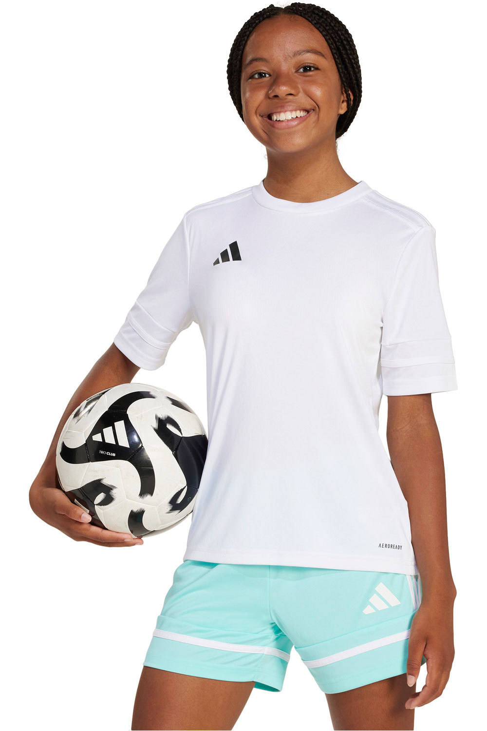 adidas camisetas entrenamiento futbol manga corta niño SQUA25 JSY Y vista frontal