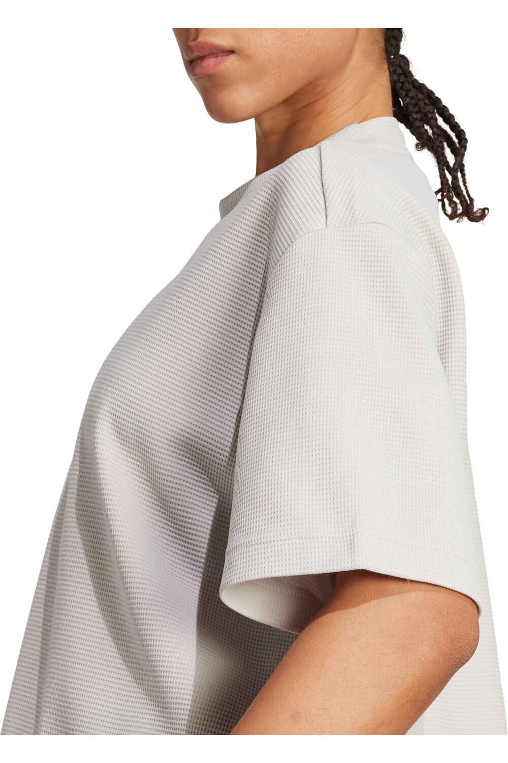 adidas camisetas fitness mujer DE PUNTO GOFRADO YOGA MOTION vista detalle