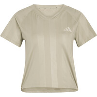 adidas camisetas fitness mujer HYPERGLAM EMBOSS CON LAS 3 BANDAS vista frontal