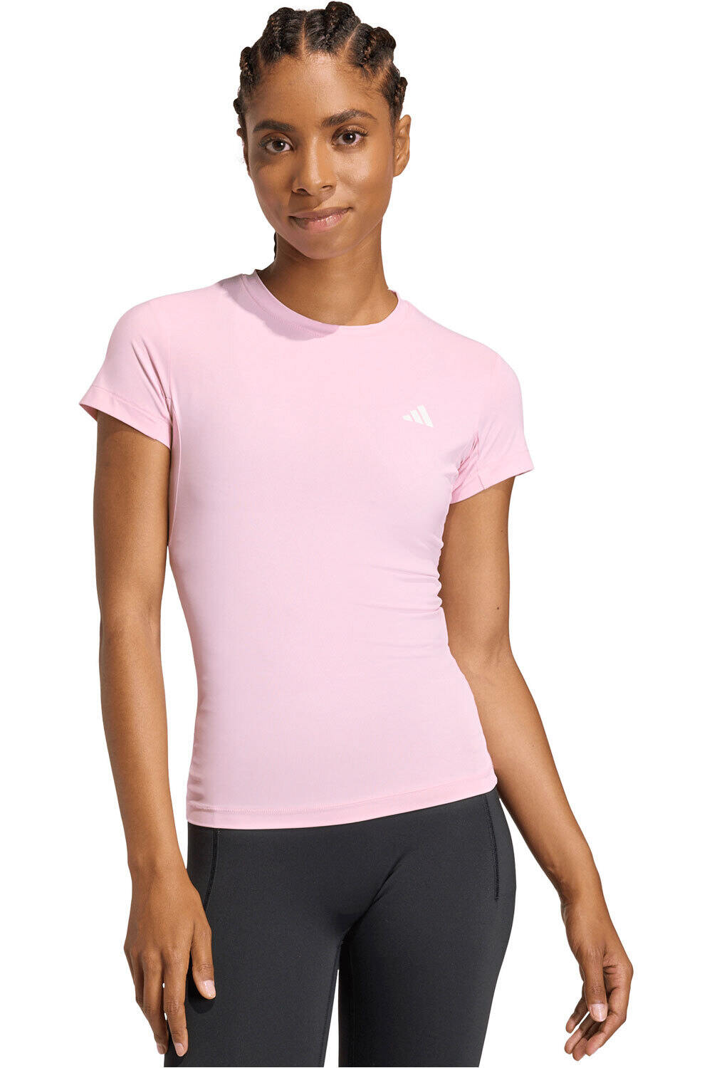 adidas camisetas fitness mujer POWER ESSENTIALS CONTOUR vista frontal