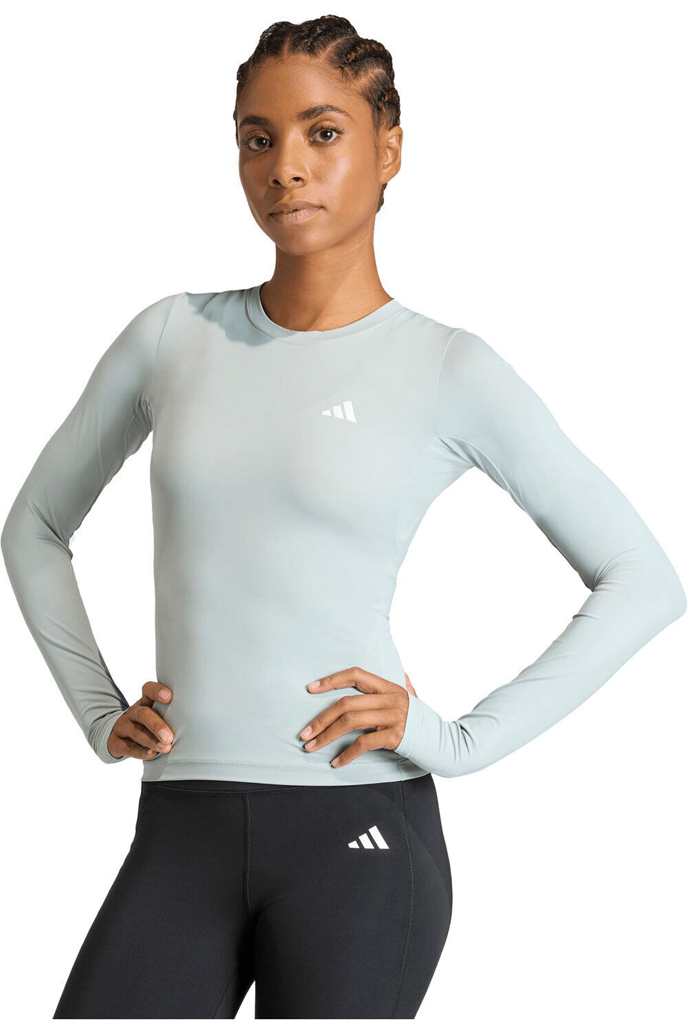 adidas camisetas fitness mujer POWER ESSENTIALS CONTOUR vista frontal