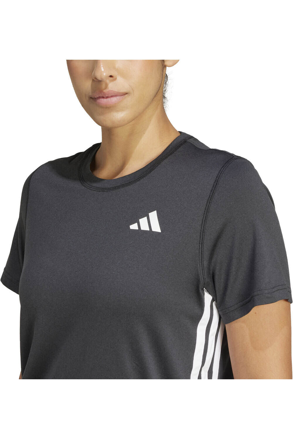 adidas camisetas fitness mujer TE 3S CREW TEE vista detalle