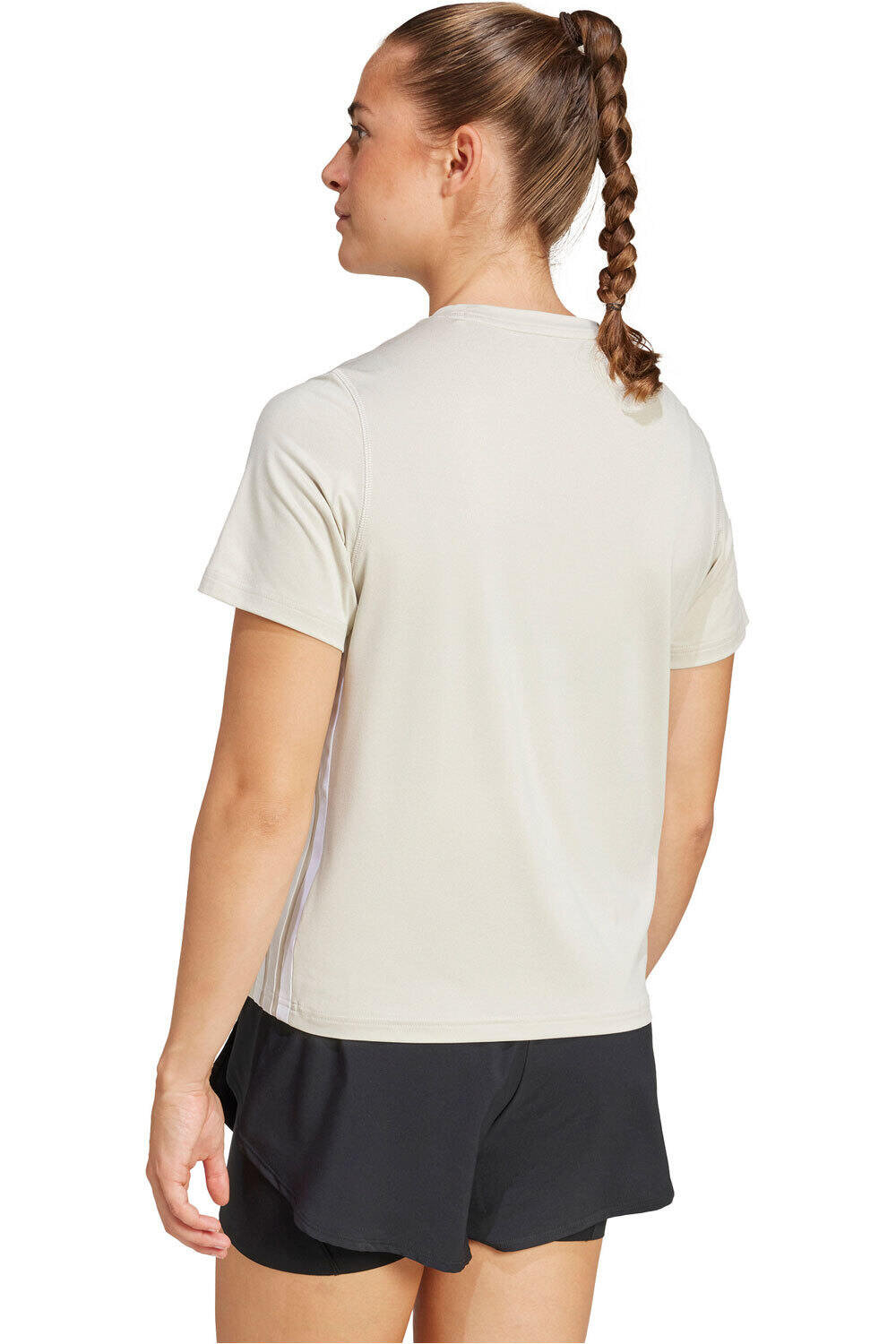 adidas camisetas fitness mujer TE 3S CREW TEE vista trasera