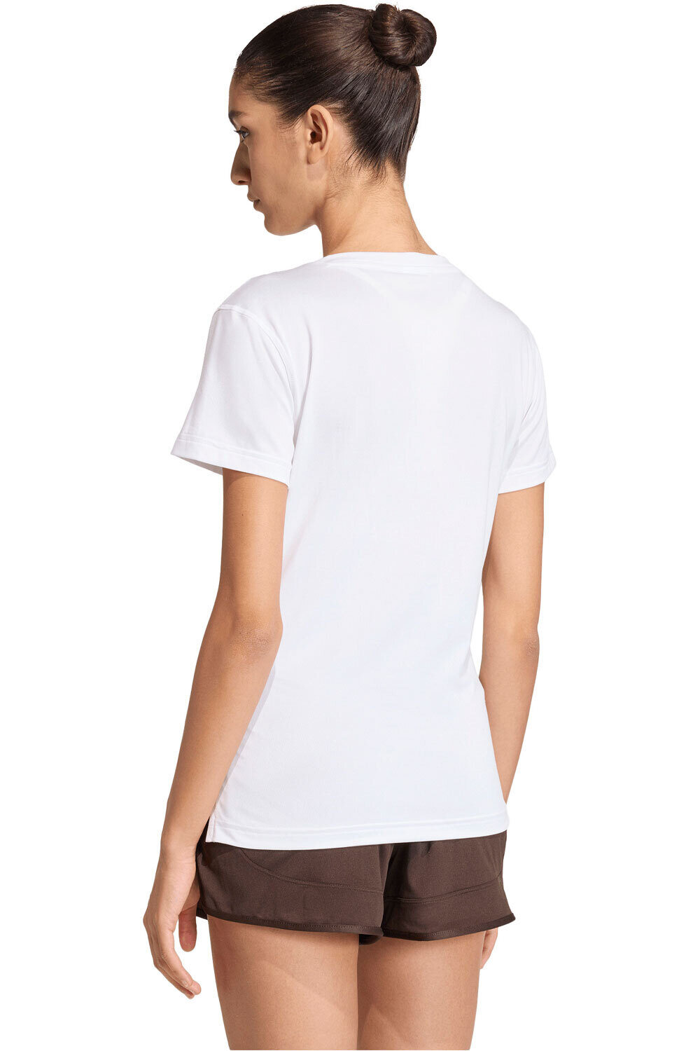 adidas camisetas fitness mujer WE MIN V NK TEE vista trasera