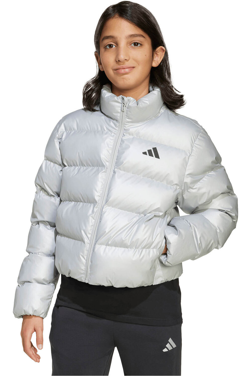 adidas chamarra niño GLAM vista frontal