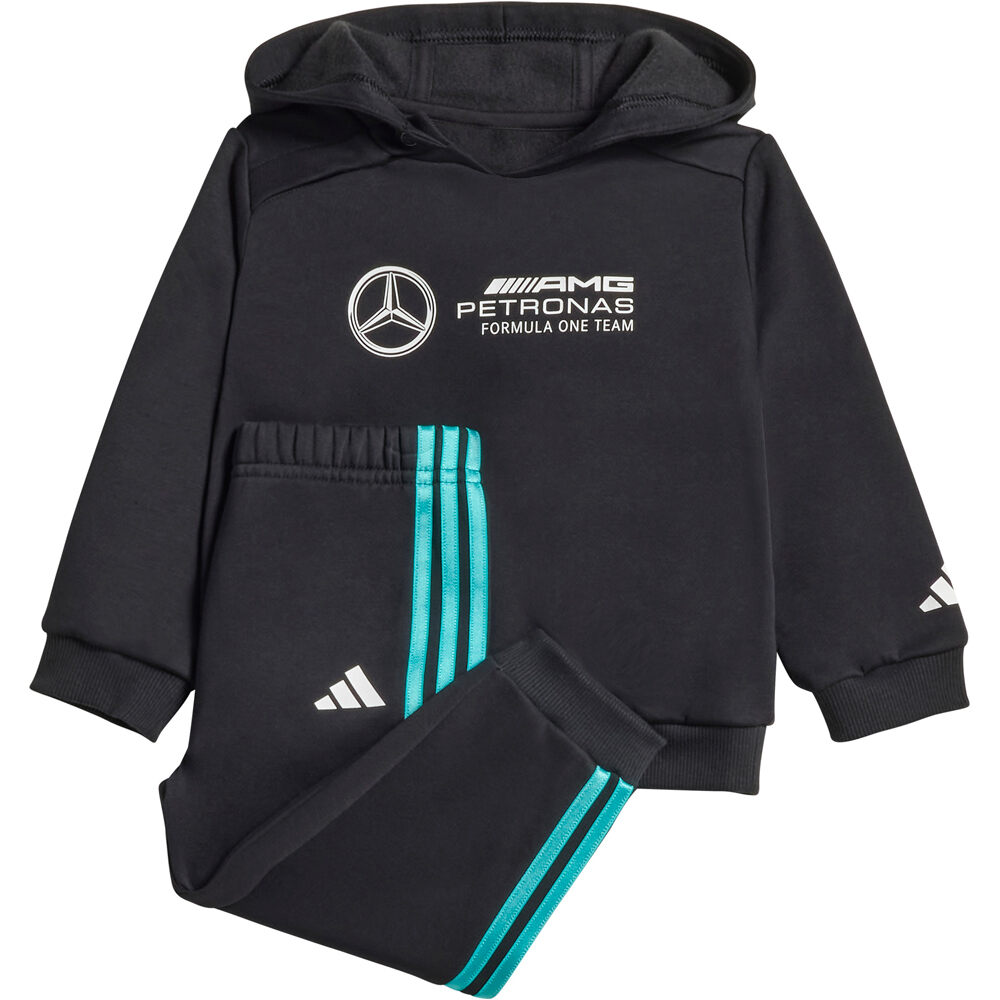 adidas chándal bebé MERCEDES F1 DNA JOGGER vista frontal