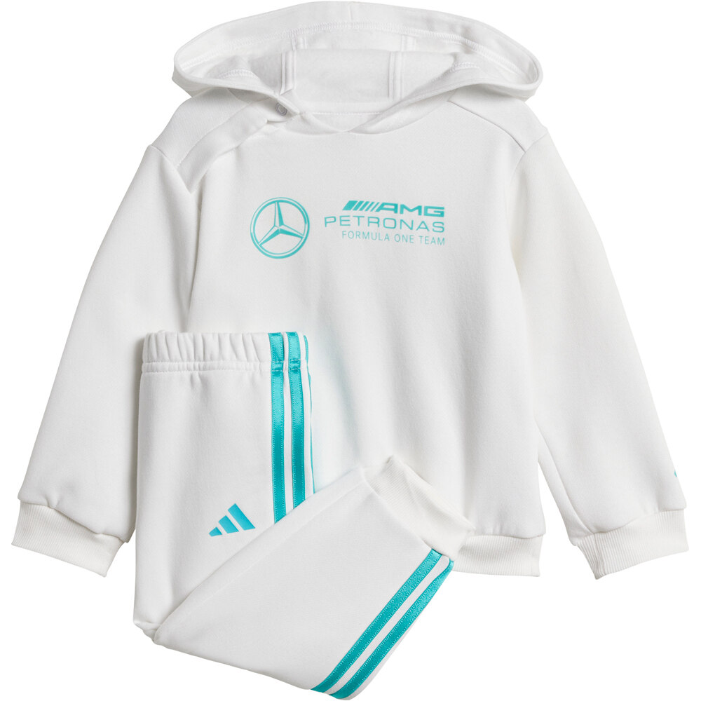 adidas chándal bebé MERCEDES F1 DNA JOGGER vista frontal