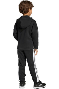 adidas chándal junior 3 STRIPES ESSENTIALS FLEECE TRACKSUIT vista trasera