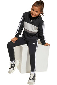 adidas chándal junior niña SEASONAL ESSENTIALS TIBERIO 3 BANDAS vista detalle