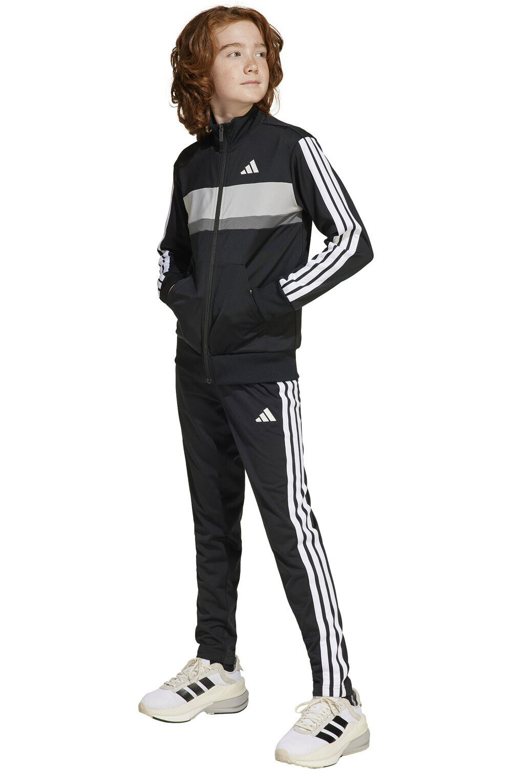 adidas chándal niño J 3S TIBERIO TS vista frontal