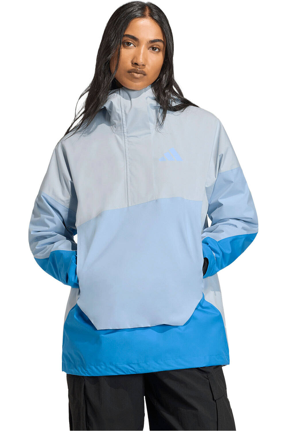 adidas chaqueta impermeable mujer TERREX XPLORIC 2.5 LAYER CLIMAPROOF vista frontal