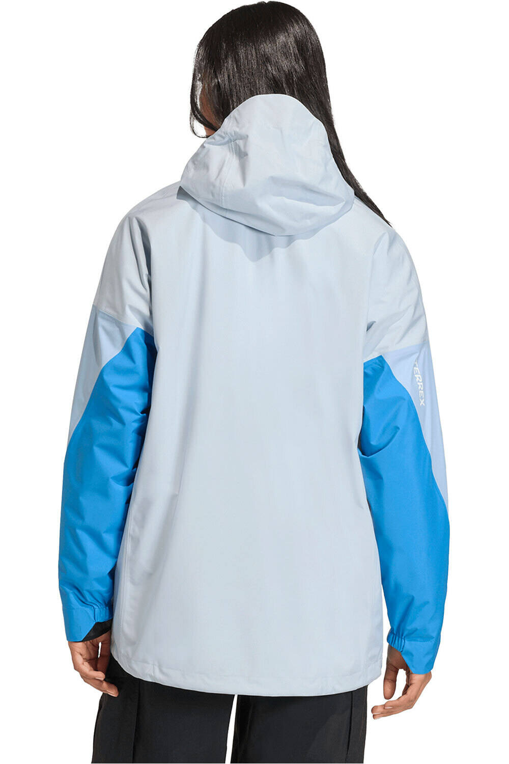 adidas chaqueta impermeable mujer TERREX XPLORIC 2.5 LAYER CLIMAPROOF vista trasera
