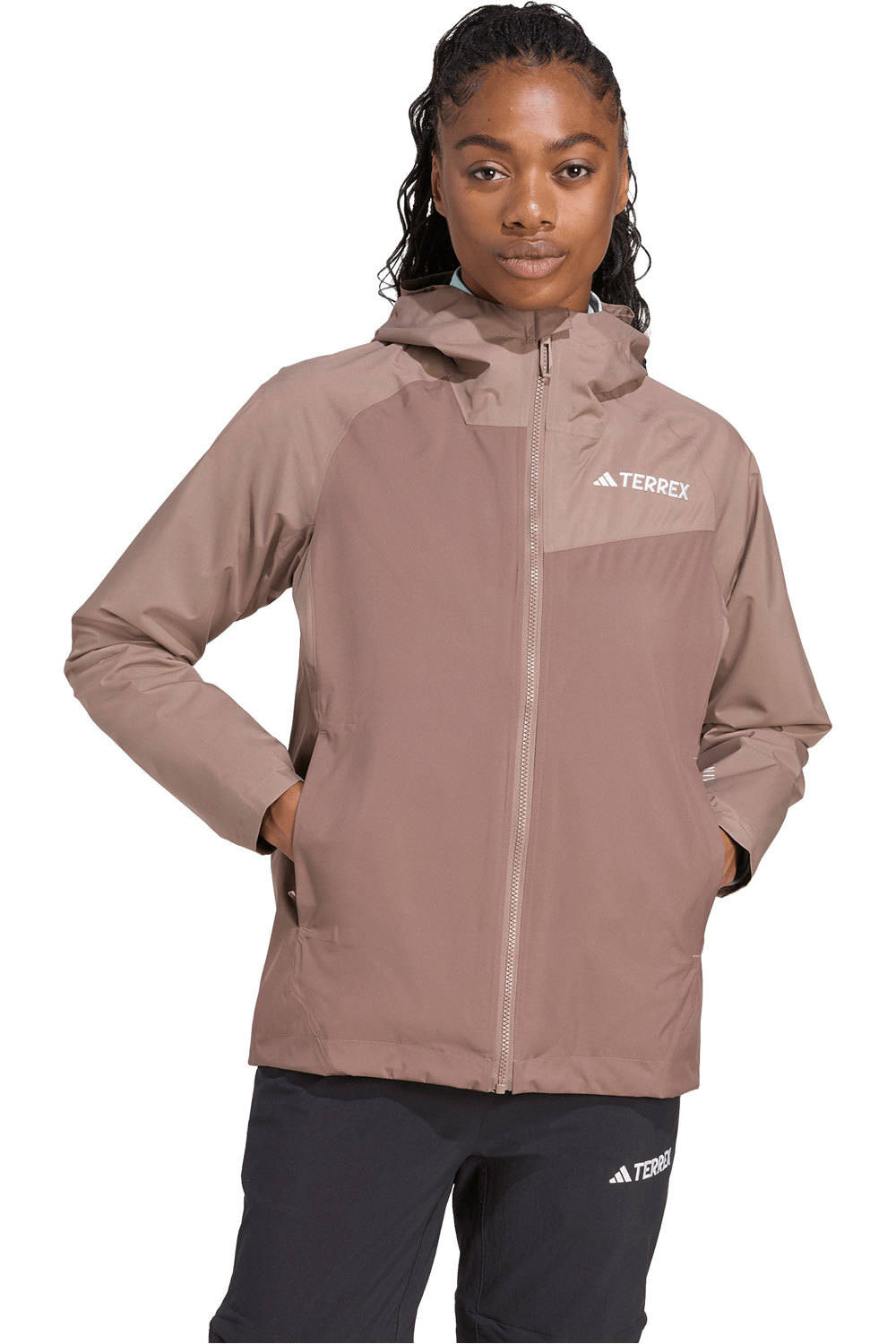 adidas chaqueta impermeable mujer W MT 2L RAIN JK vista frontal