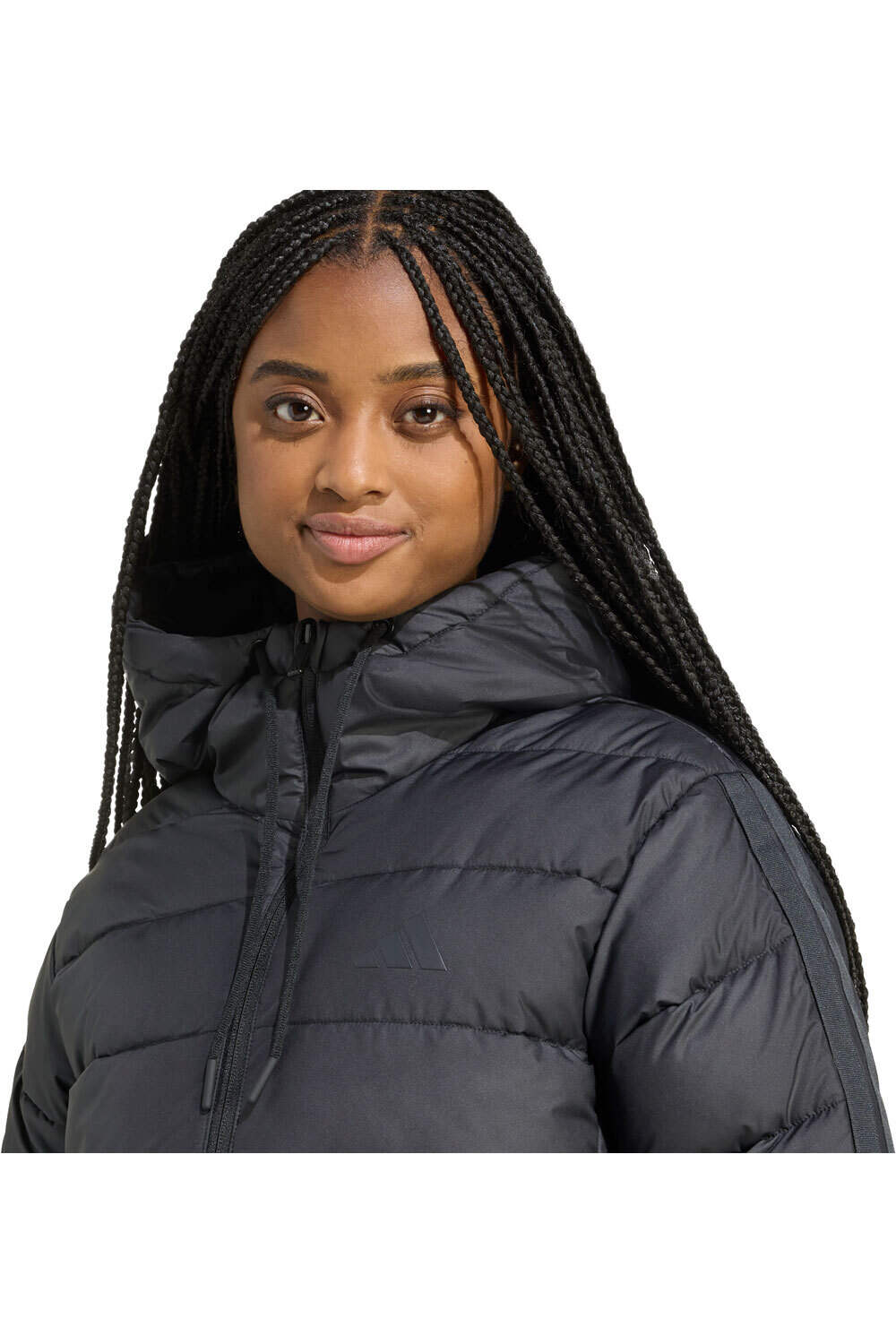 adidas chaqueta outdoor mujer ESSENTIALS CLIMAWARM 3 STRIPES vista detalle