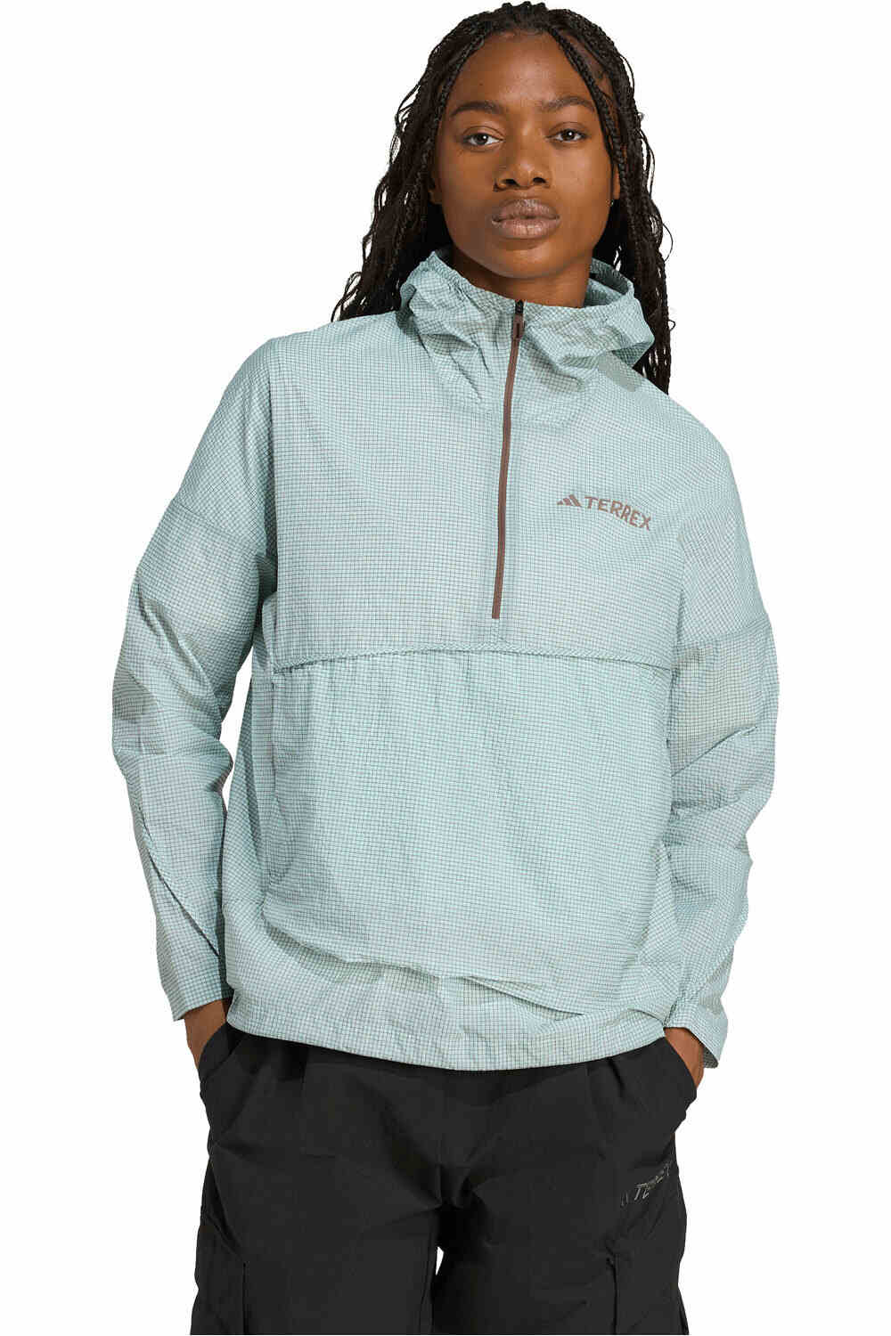 adidas chaqueta softshell mujer ANORAK TERREX XPLORIC WIND vista frontal