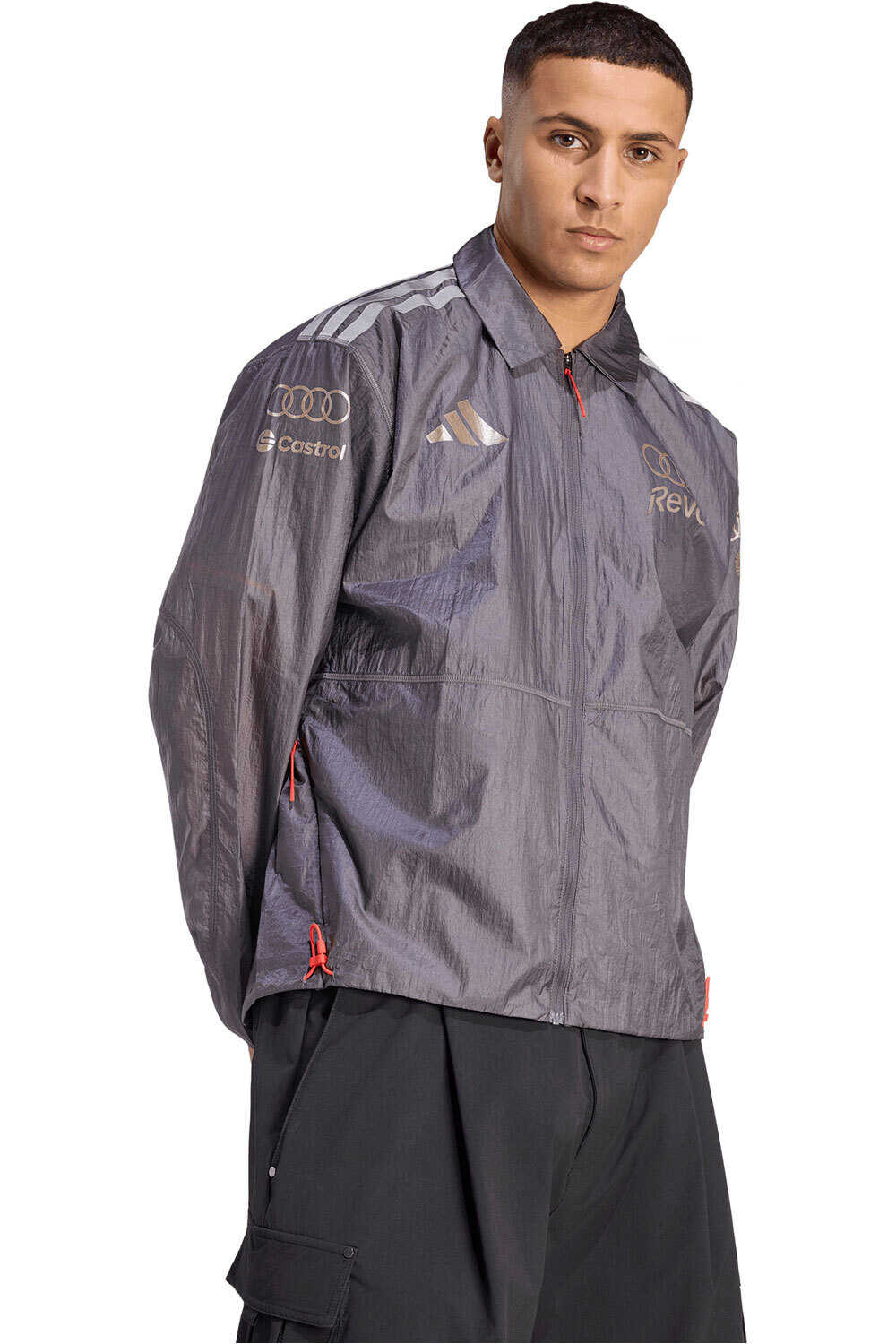adidas chaquetas hombre AUDI F1 TEAM DRIVER PADDOCK vista frontal