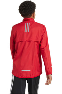 adidas chubasquero running niño J TEAM RDY JKT vista trasera