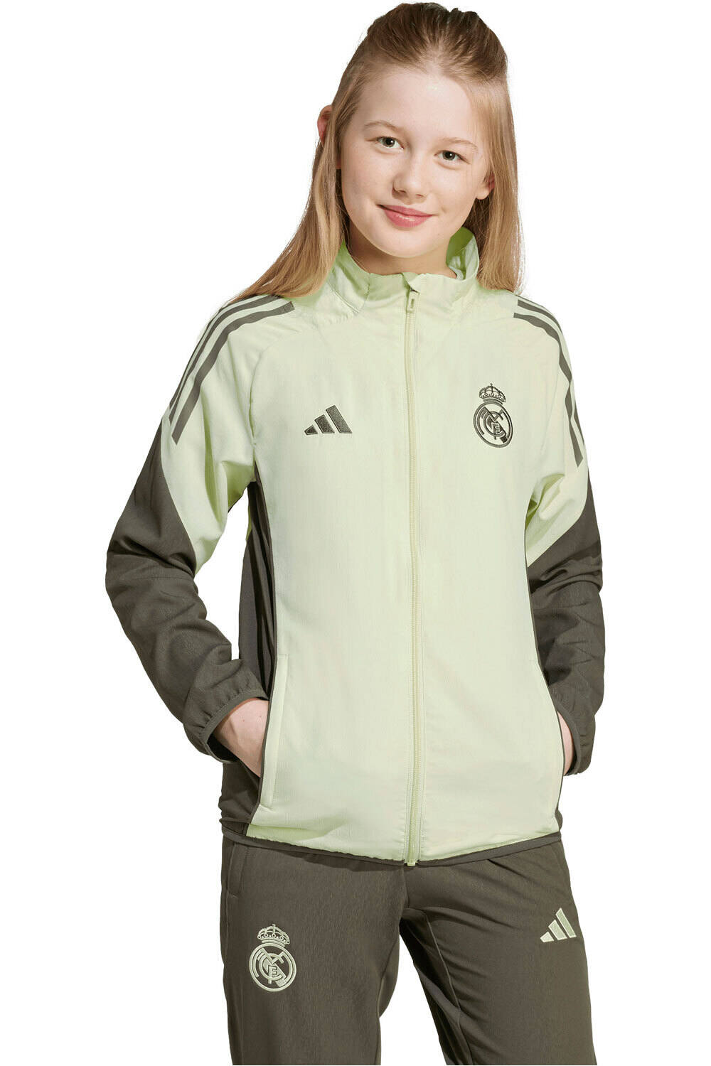 adidas chubasquero y chaquetones entrenamiento fútbol niño REAL MADRID TIRO 25 COMPETITION vista frontal