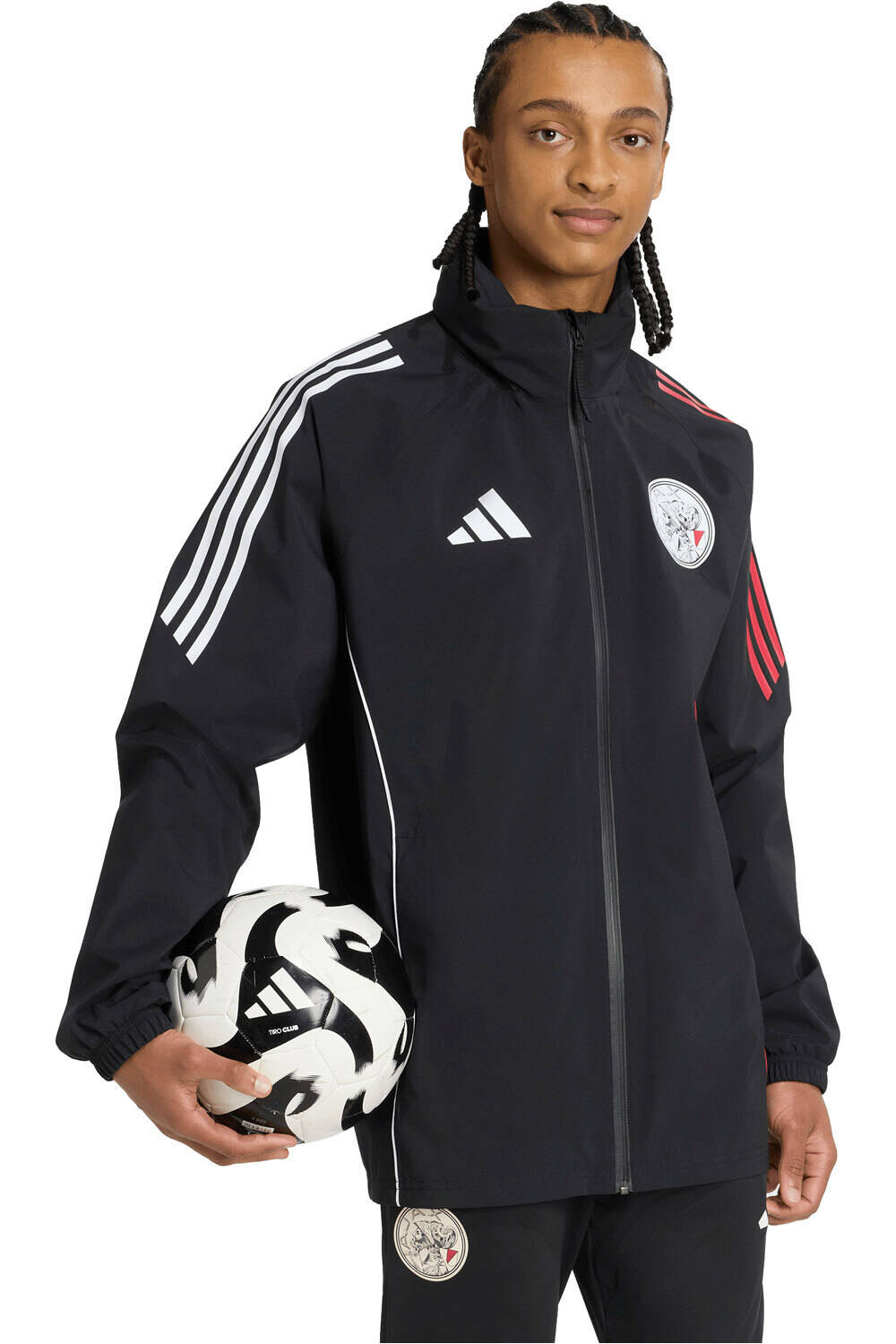 adidas chubasqueros y chaquetones entrenamiento fútbol AJAX AMSTERDAM 25/26 vista detalle