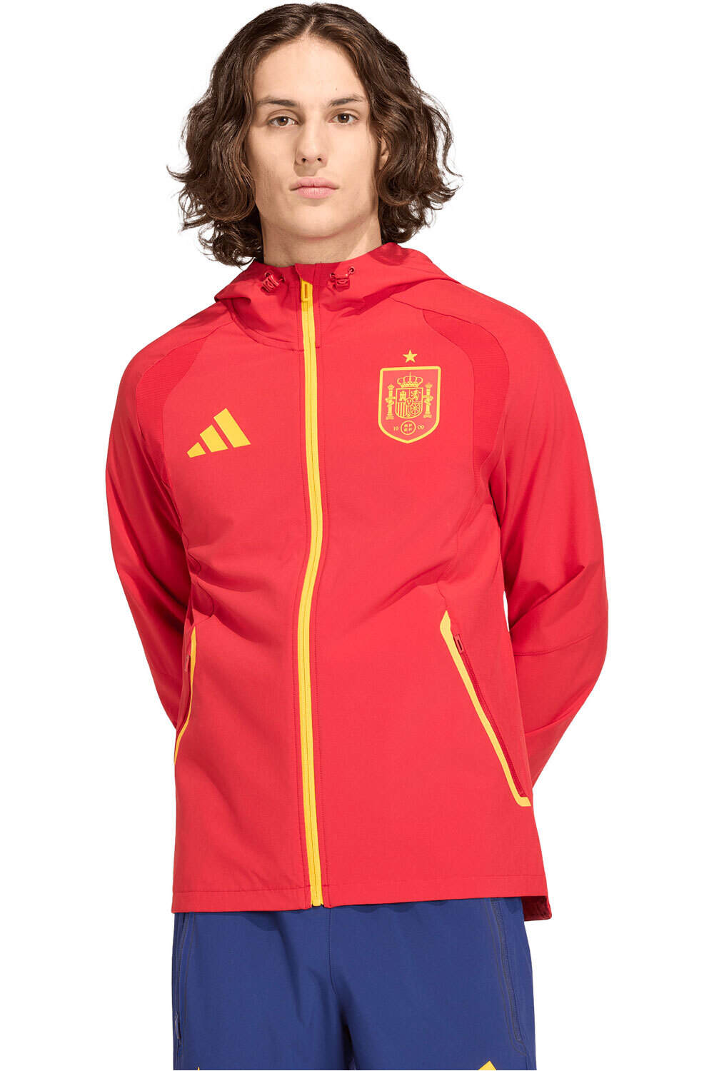 adidas chubasqueros y chaquetones entrenamiento fútbol ESPAA 26 TIRO TRAVEL vista frontal