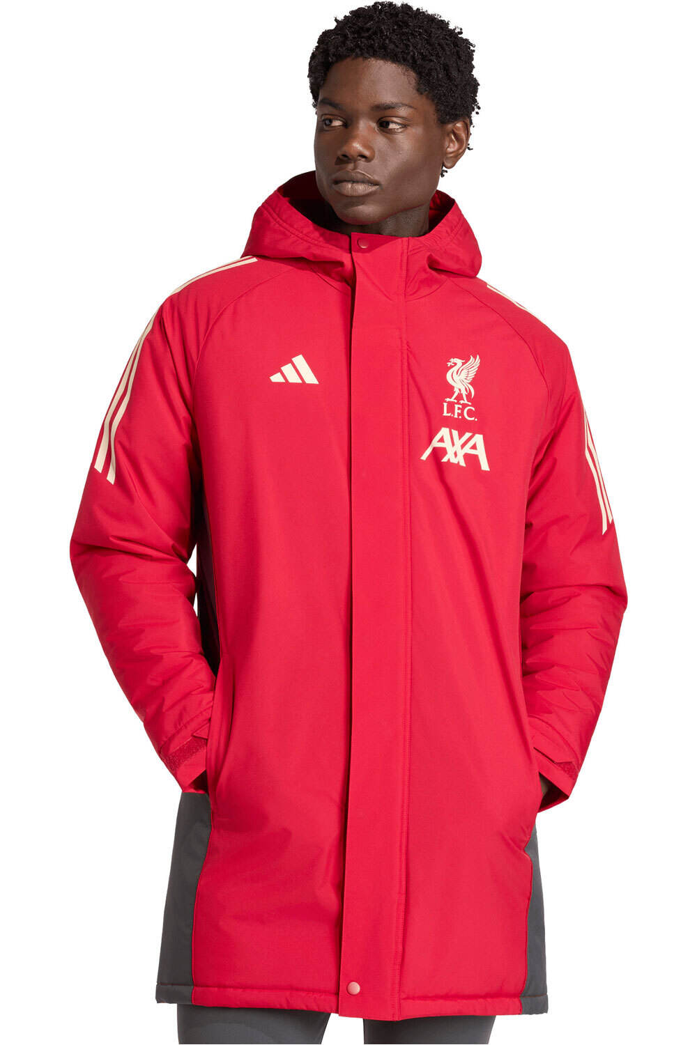 adidas chubasqueros y chaquetones entrenamiento fútbol PARKA LIVERPOOL FC TIRO 24 STADIUM vista frontal