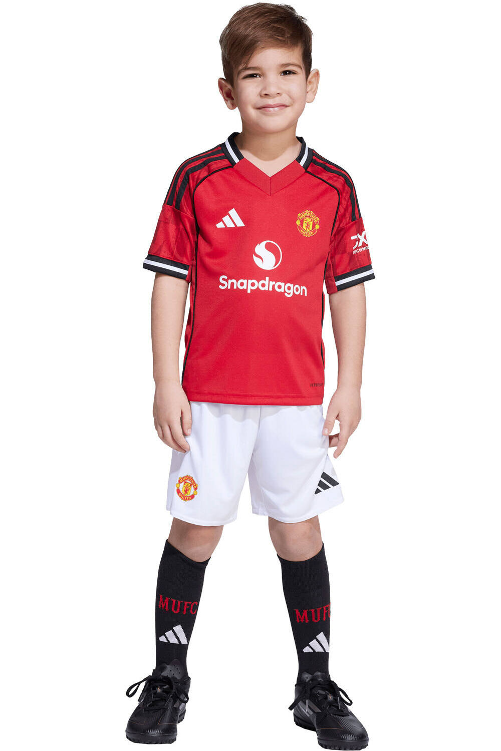 adidas equipación fútbol niño 1 EQUIPACIN MANCHESTER UNITED 25/26 vista frontal