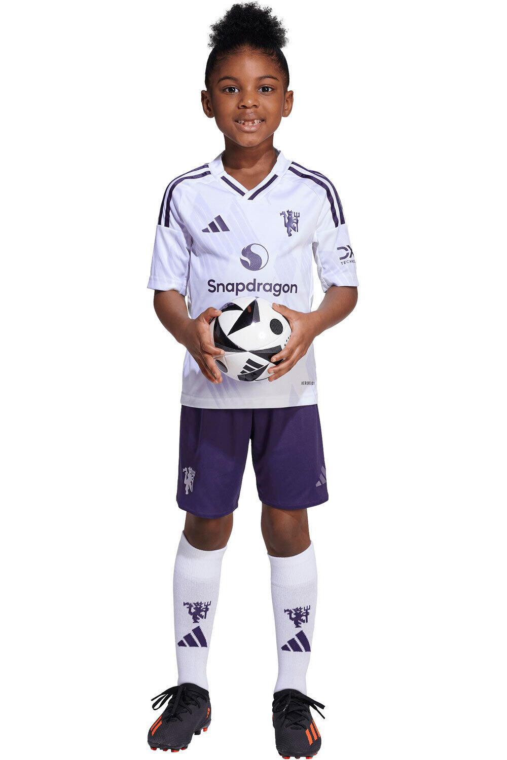 adidas equipación fútbol niño 2 EQUIPACIN MANCHESTER UNITED 25/26 vista frontal