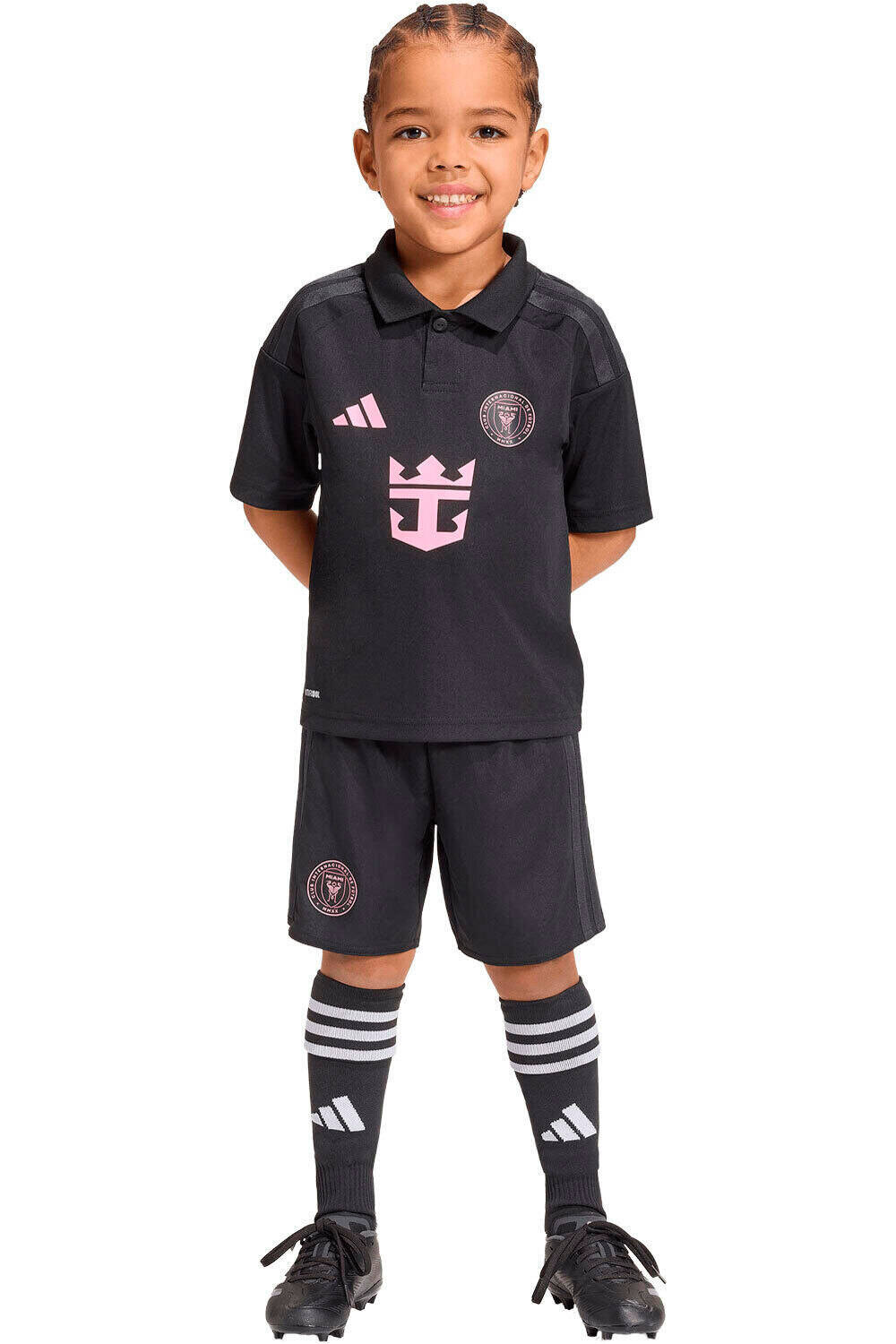 adidas equipación fútbol niño 2 INFANTIL INTER MIAMI 26/27 MESSI vista frontal