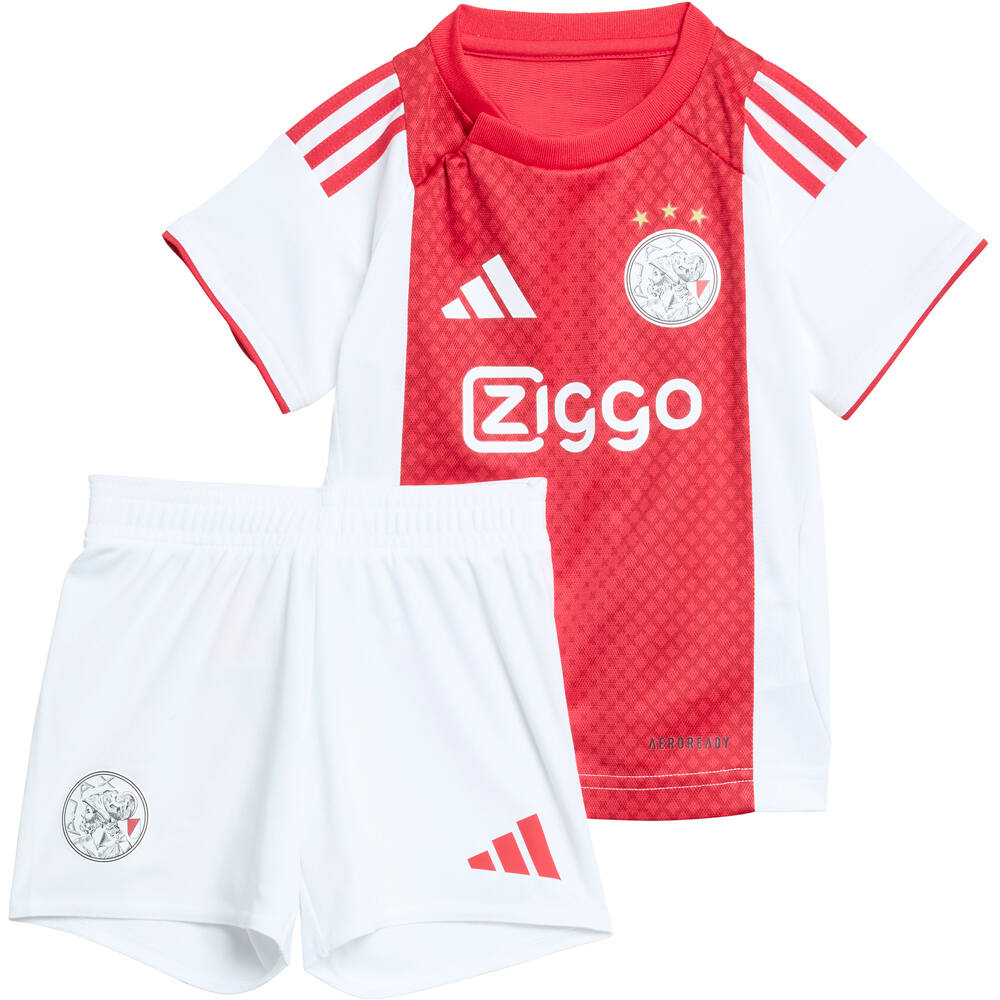 adidas equipación fútbol niño AJAX AMSTERDAM 25/26 LOCAL vista frontal