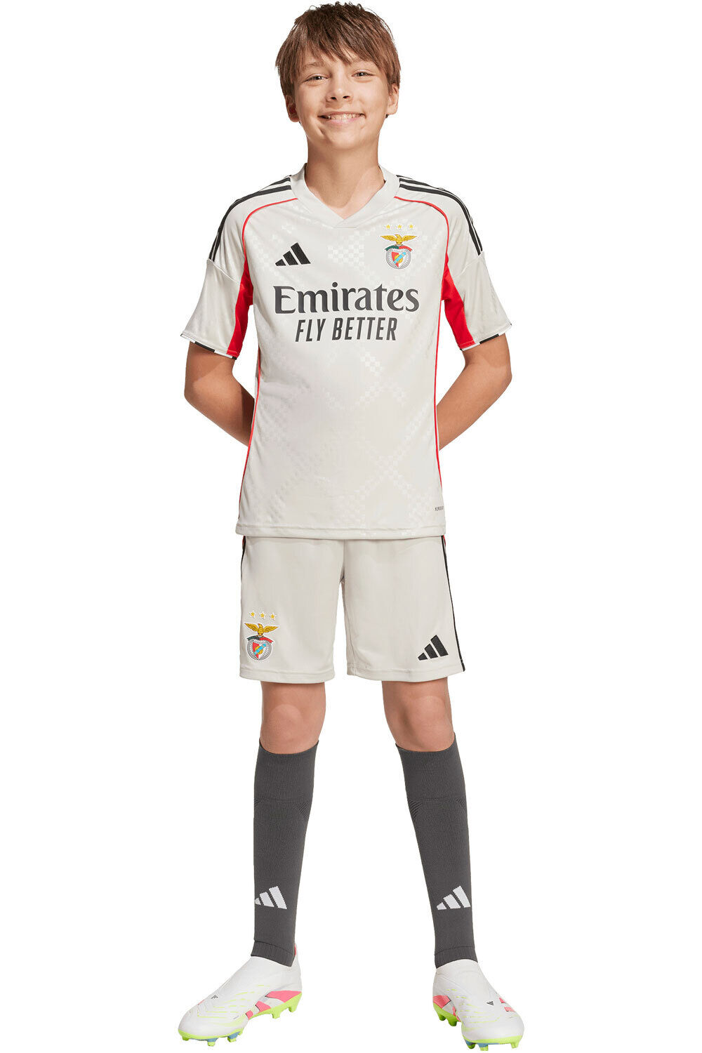 adidas equipación fútbol niño BENFICA 25/26 AWAY YOUTH KIDS vista frontal