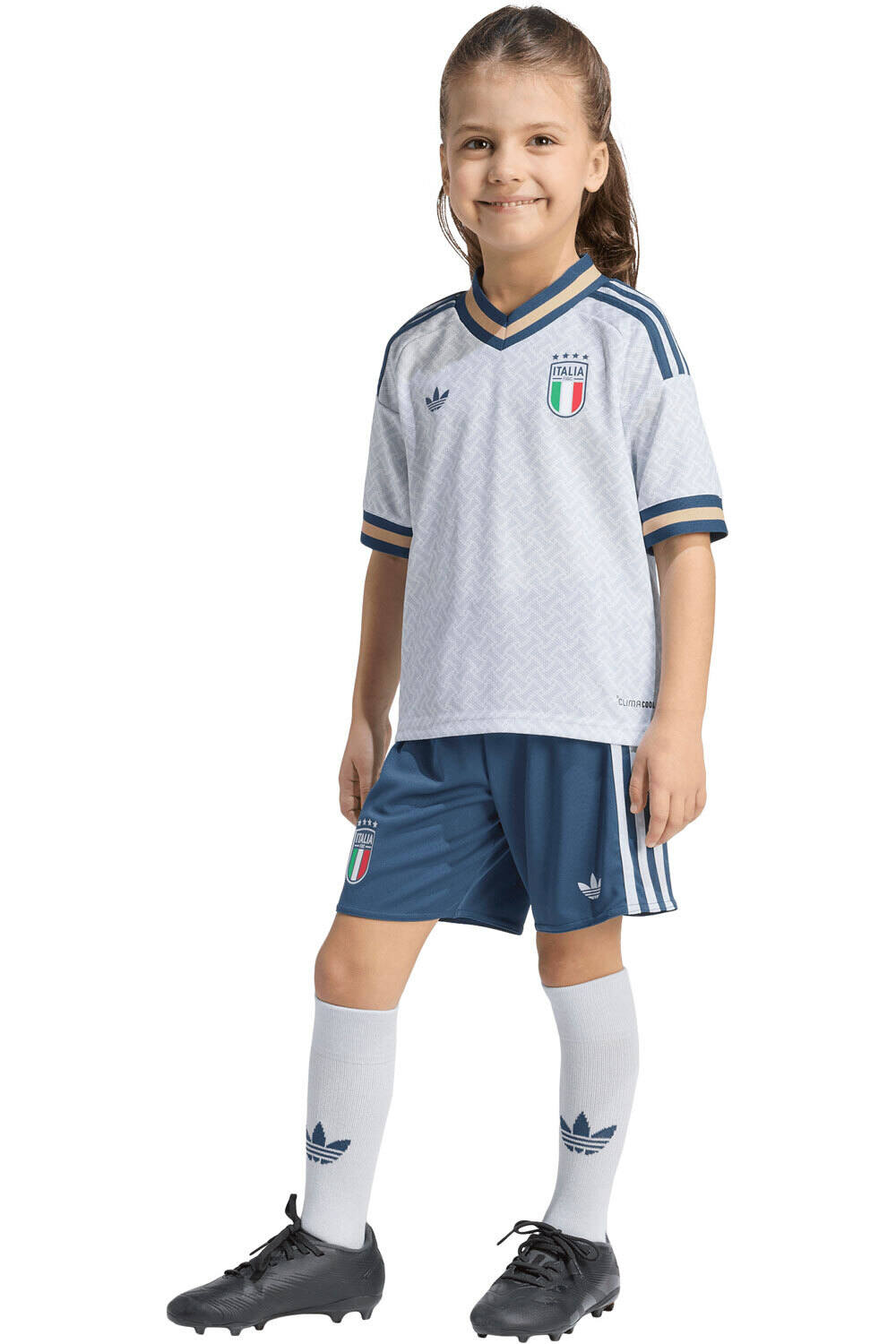 adidas equipación fútbol niño CONJUNTO SEGUNDA EQUIPACIN ITALIA 26 vista frontal