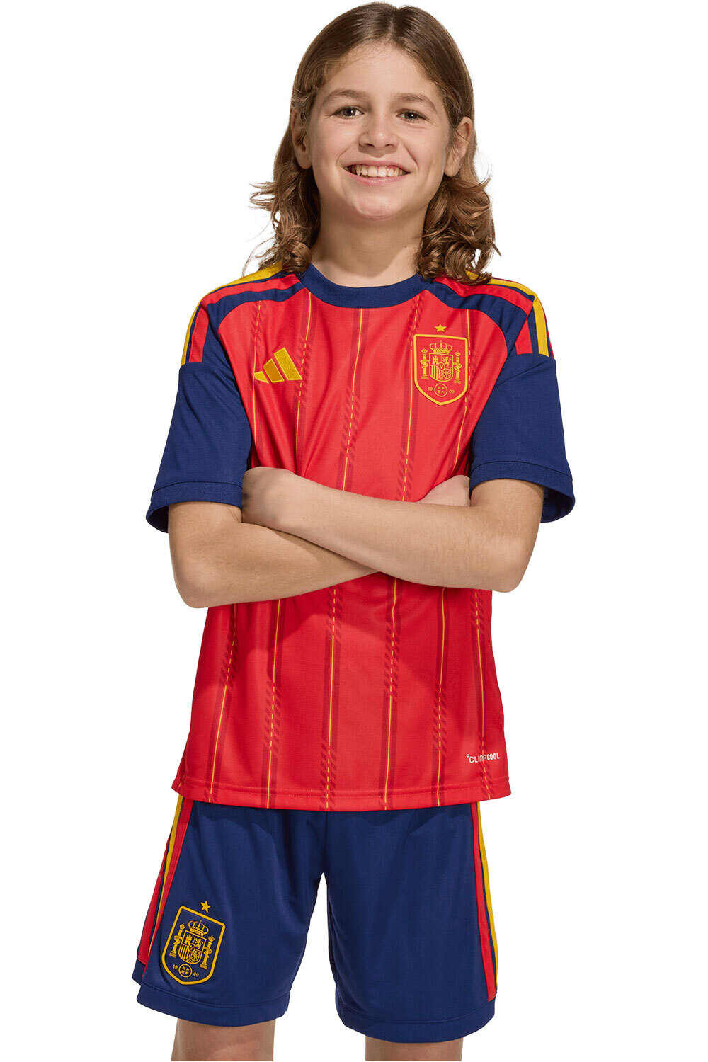 adidas equipación fútbol niño ESPAA 26 H YOUTHKIT vista frontal