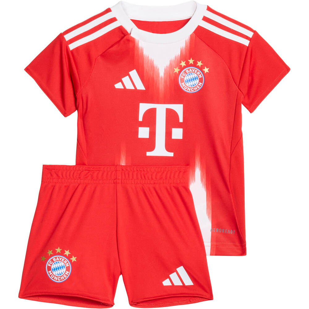 adidas equipación fútbol niño FC BAYERN 2025/2026 LOCAL vista frontal