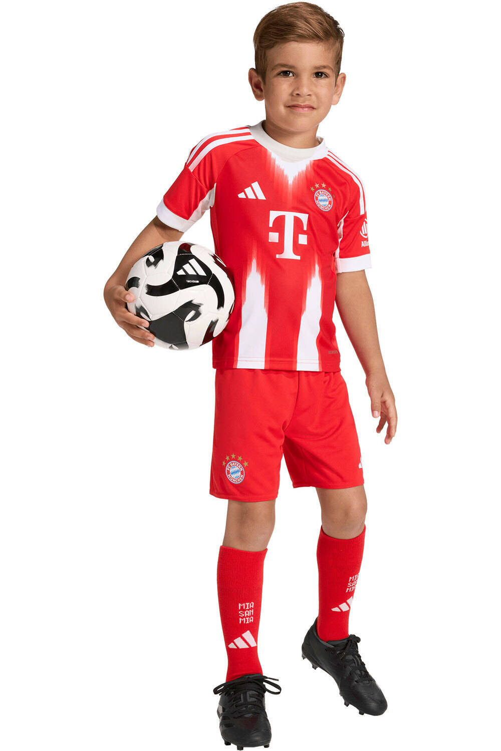 adidas equipación fútbol niño FC BAYERN 2025/2026 LOCAL vista frontal