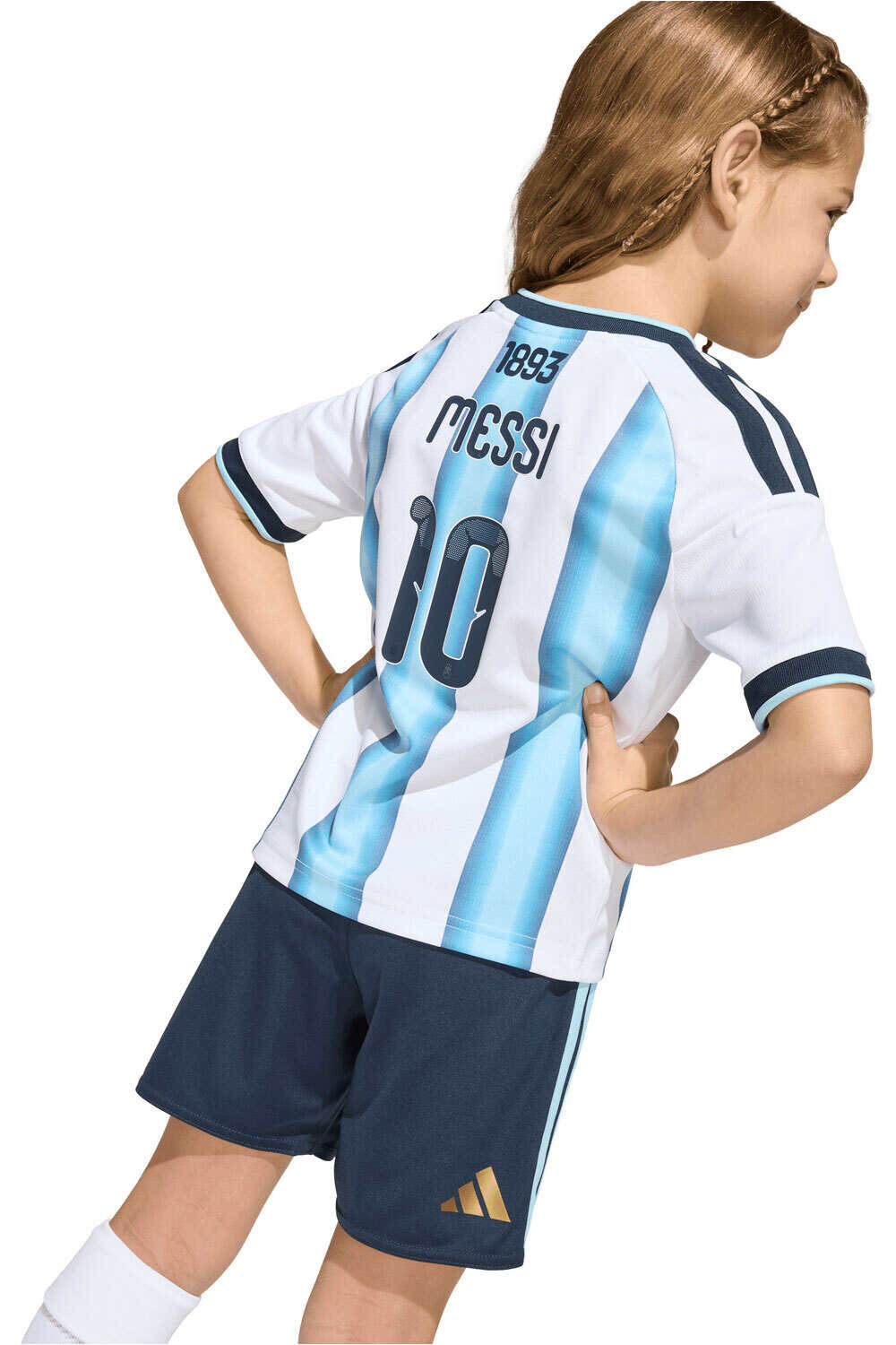adidas equipación fútbol niño INFANTIL LOCAL ARGENTINA 26 MESSI vista detalle