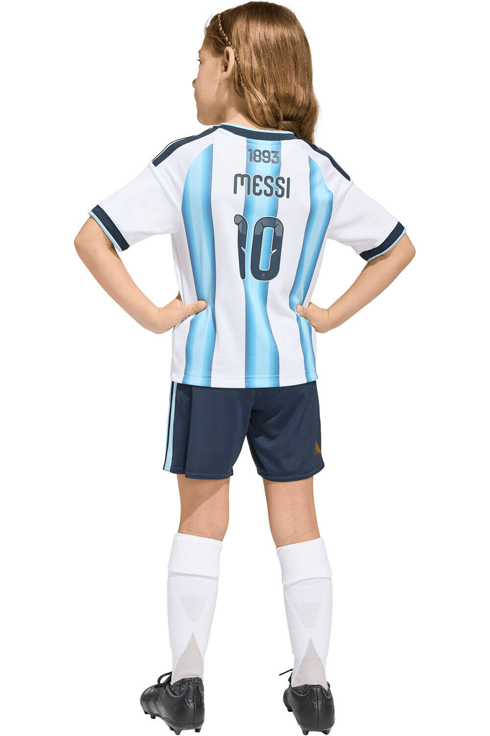 adidas equipación fútbol niño INFANTIL LOCAL ARGENTINA 26 MESSI vista trasera