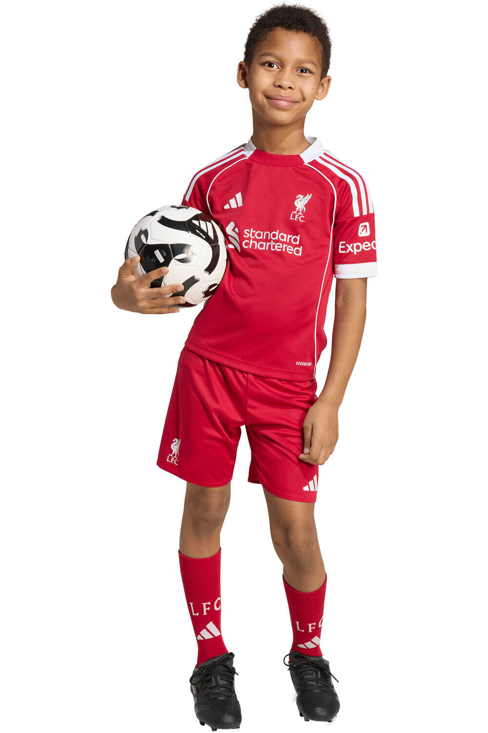 adidas equipación fútbol niño LIVERPOOL FC 25/26 HOME vista frontal