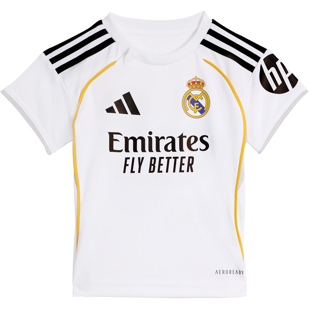 adidas equipación fútbol niño REAL MADRID 25/26 HOME vista trasera