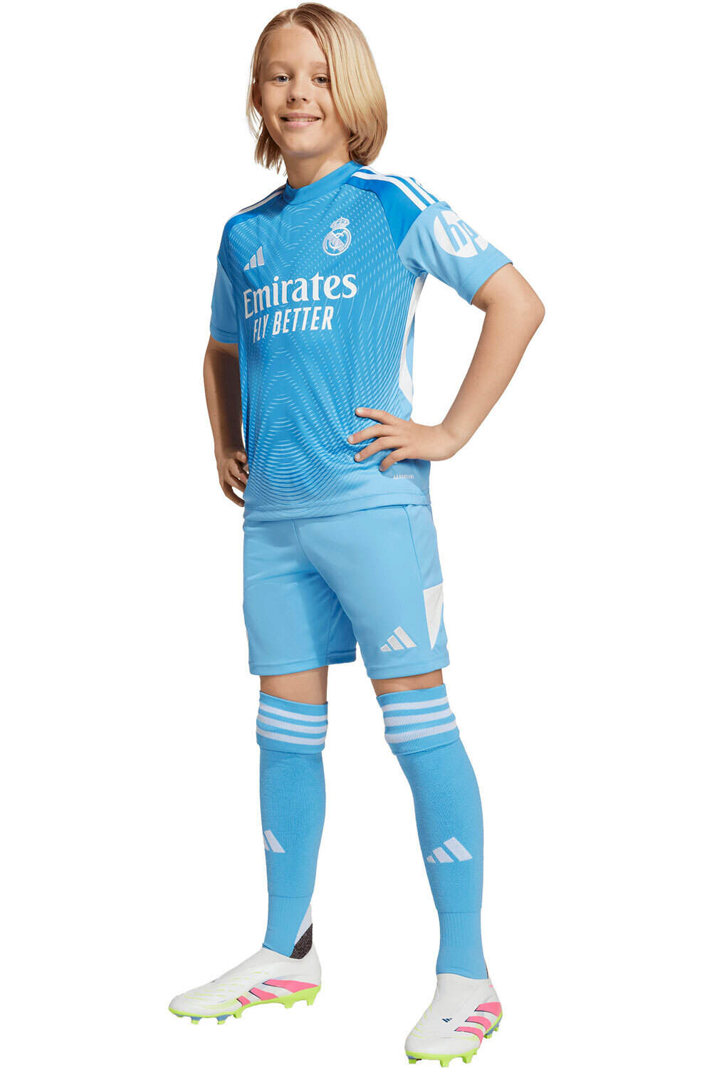 adidas equipación portero niño REAL MADRID 25/26 PORTERO vista frontal