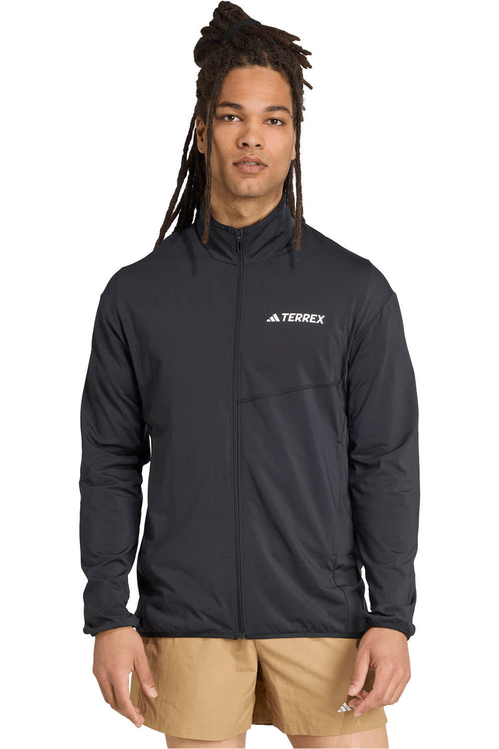 adidas forro polar hombre MT CW T FZ FL vista frontal