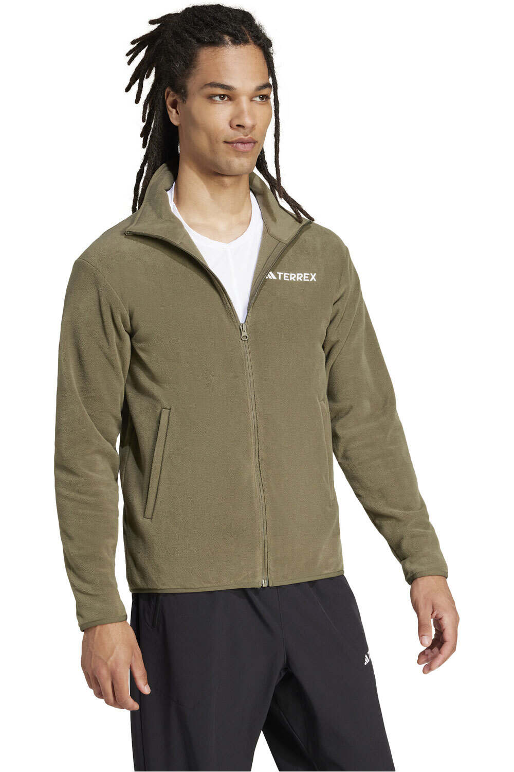 adidas forro polar hombre MT ESS FZ FL vista detalle