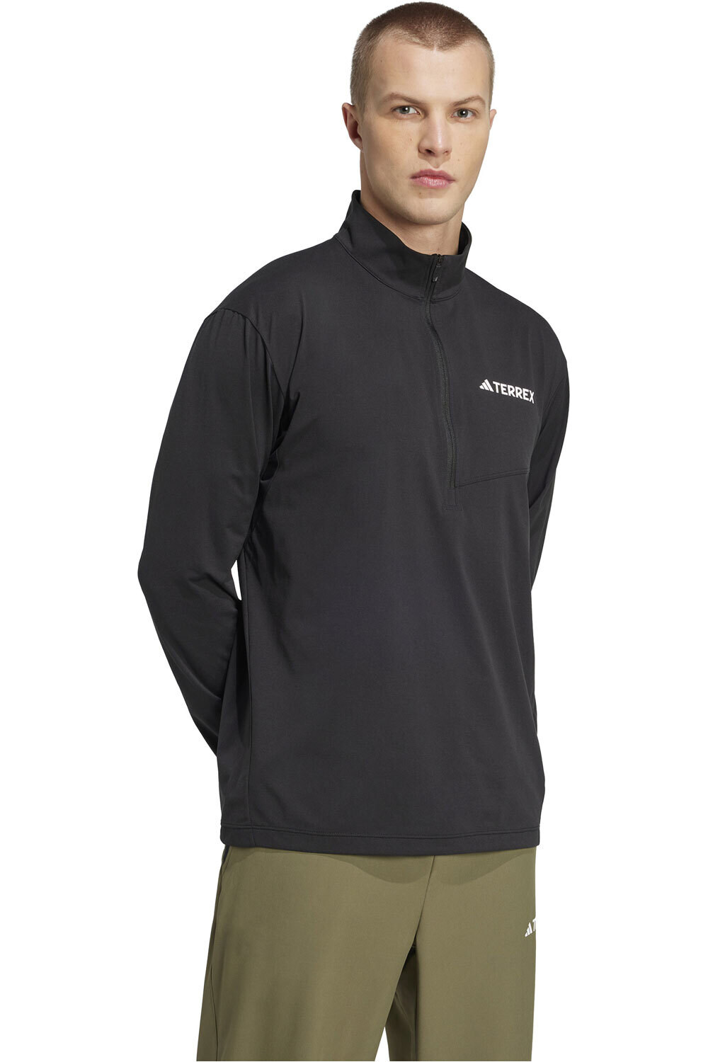 adidas forro polar hombre MT HALFZ LS TEE vista detalle