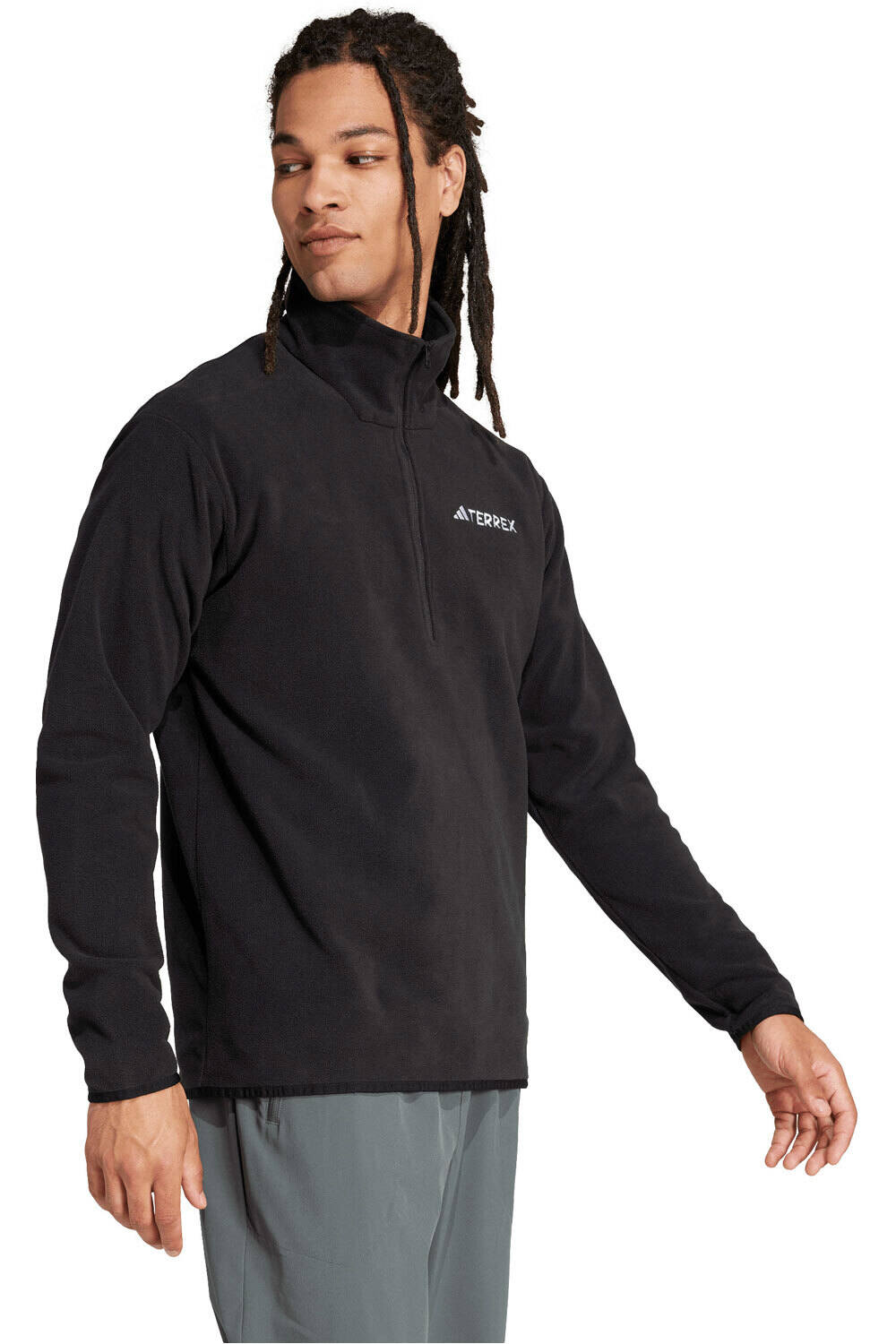 adidas forro polar hombre MULTI ESSENTIALS 1/2 ZIP FLEECE vista detalle