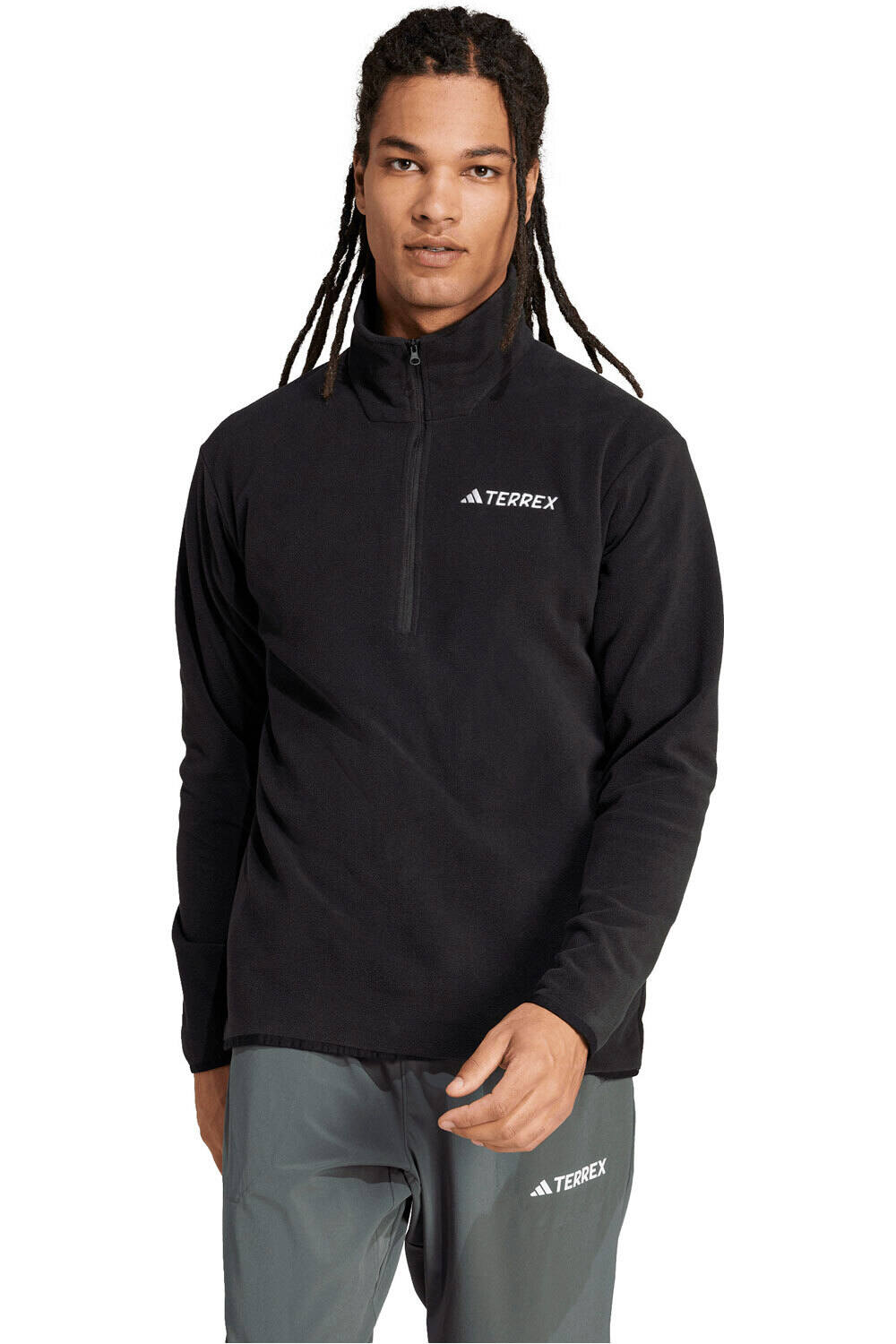 adidas forro polar hombre MULTI ESSENTIALS 1/2 ZIP FLEECE vista frontal