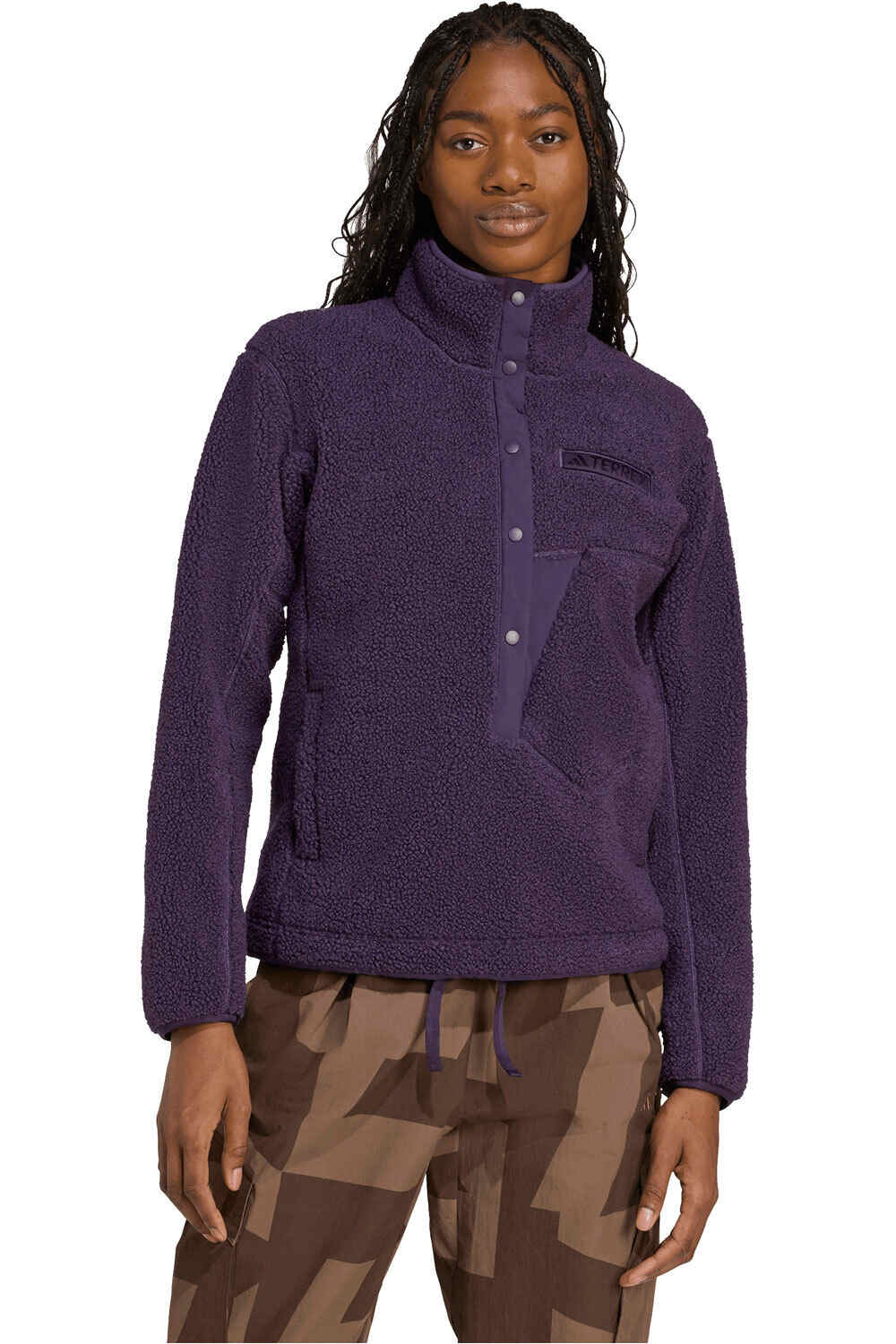 adidas forro polar mujer TERREX XPLORIC HIGH PILE FLEECE vista frontal