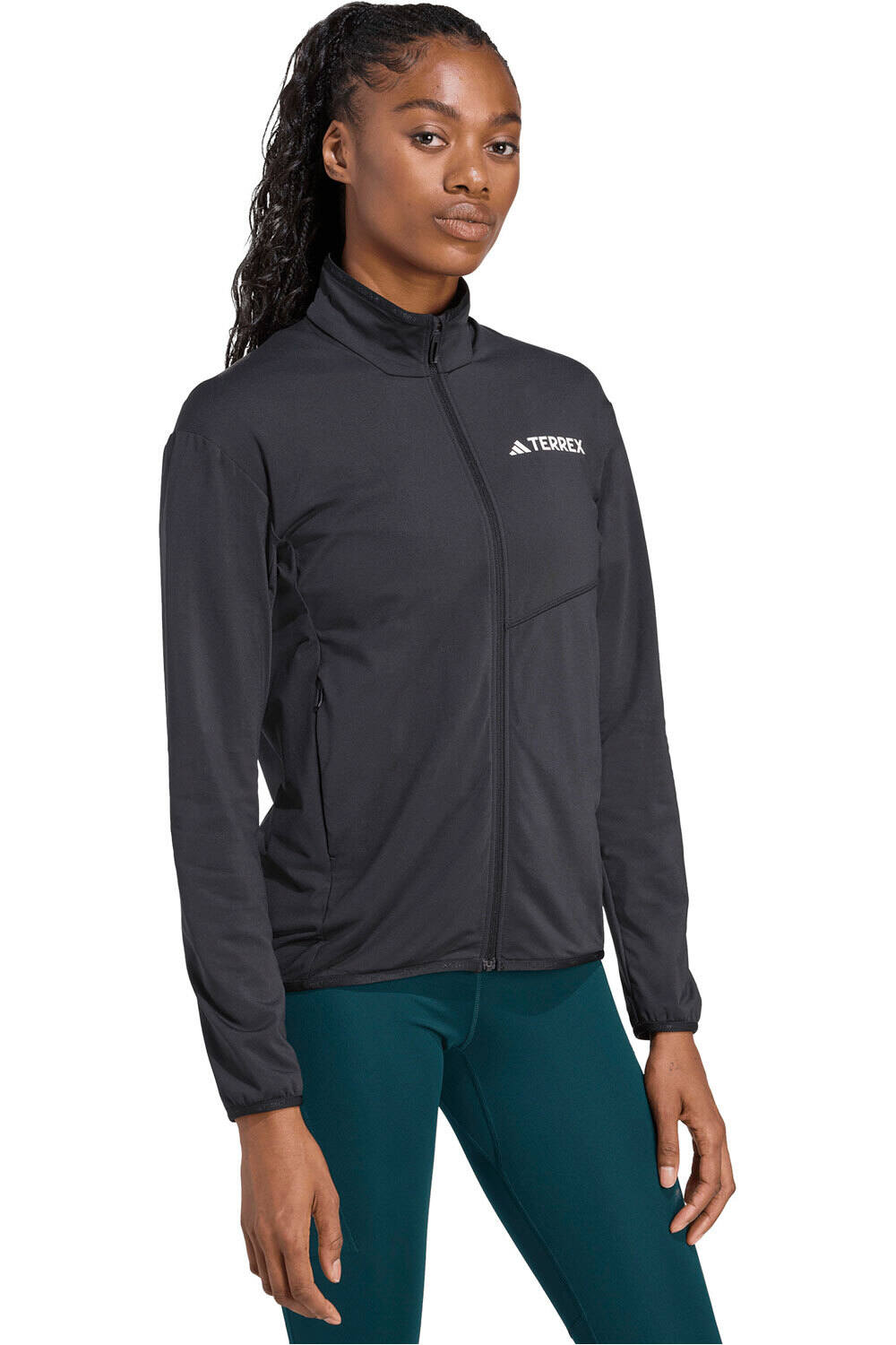 adidas forro polar mujer W MT CW T FZ FL vista detalle