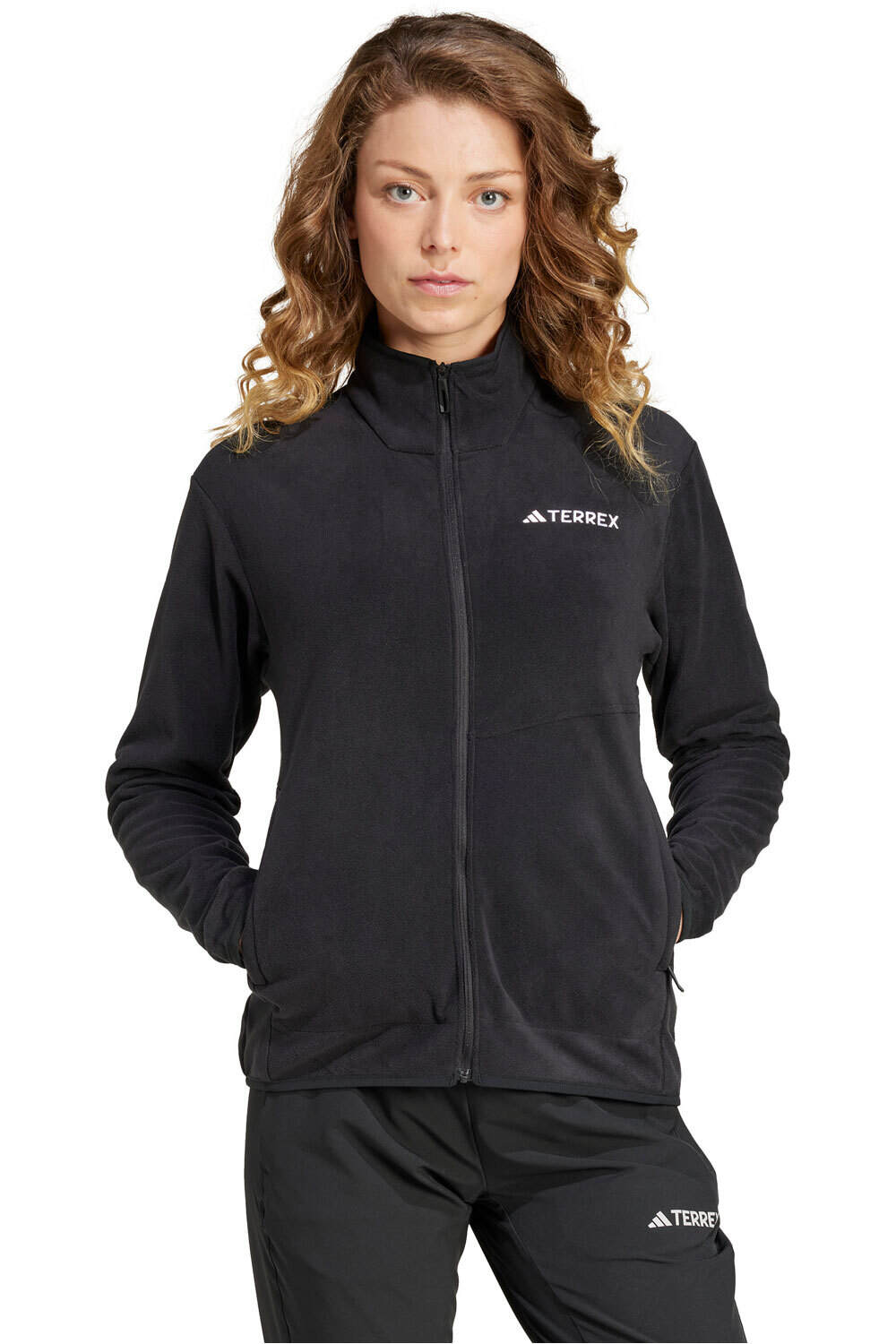 adidas forro polar mujer W MT FZ FLEECE vista frontal